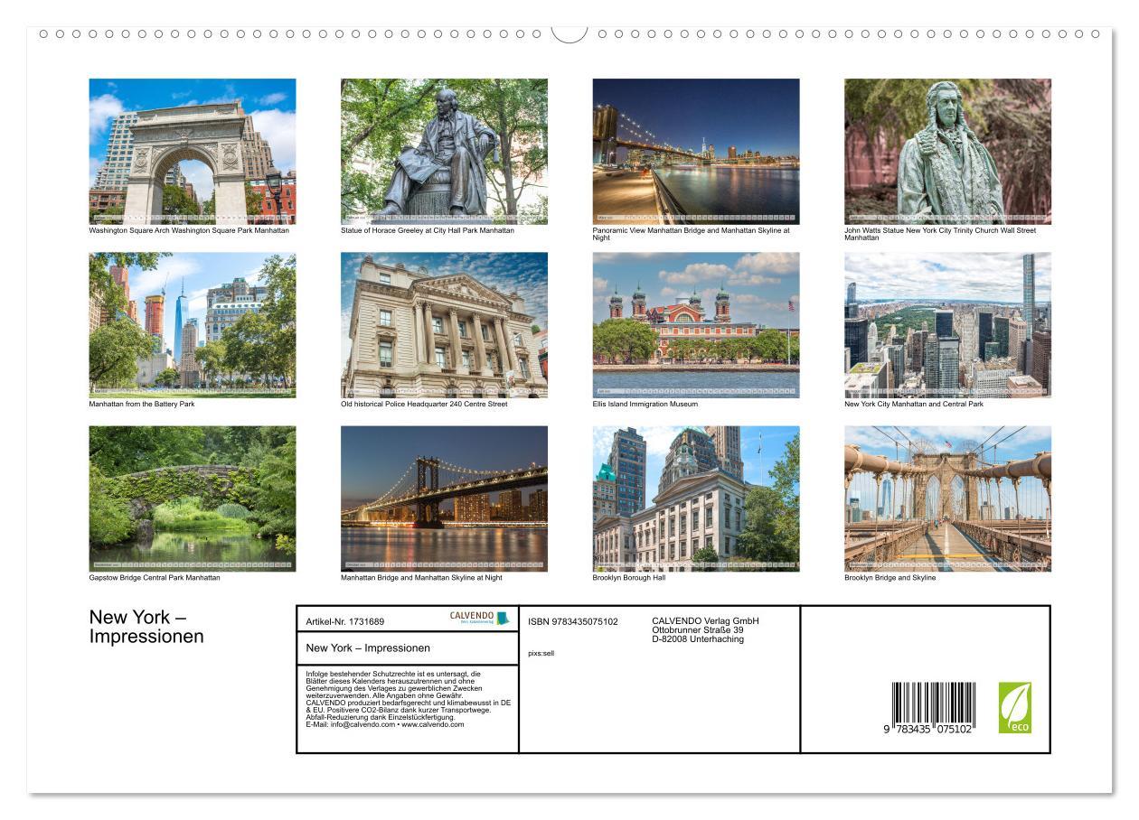 Bild: 9783435075102 | New York ¿ Impressionen (hochwertiger Premium Wandkalender 2025 DIN...