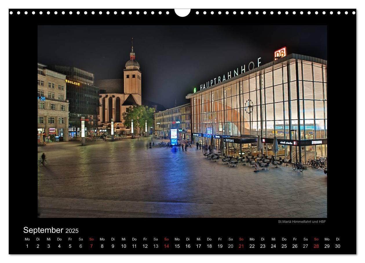 Bild: 9783435782031 | Köln ¿ Nachts 2025 (Wandkalender 2025 DIN A3 quer), CALVENDO...