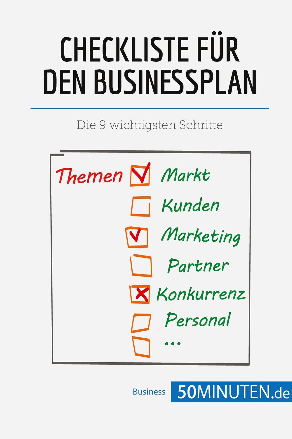 Cover: 9782808010382 | Checkliste für den Businessplan | Die 9 wichtigsten Schritte | Buch