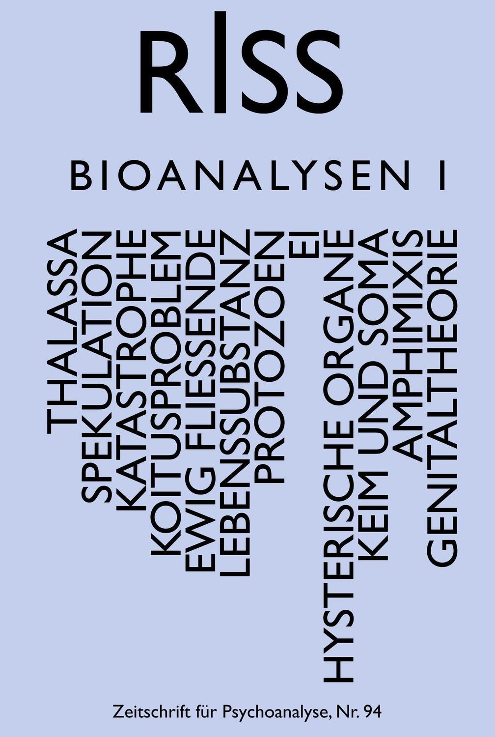 Cover: 9783864852091 | RISS - Zeitschrift für Psychoanalyse | Asthoff | Taschenbuch | 200 S.