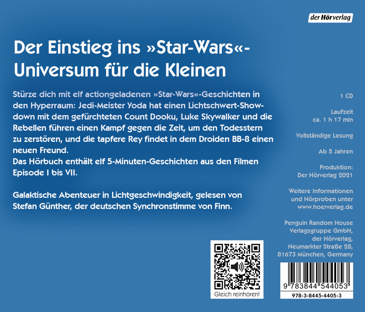 Bild: 9783844544053 | Star Wars 5-Minuten-Geschichten, 1 Audio-CD | Andreas Kasprzak | CD