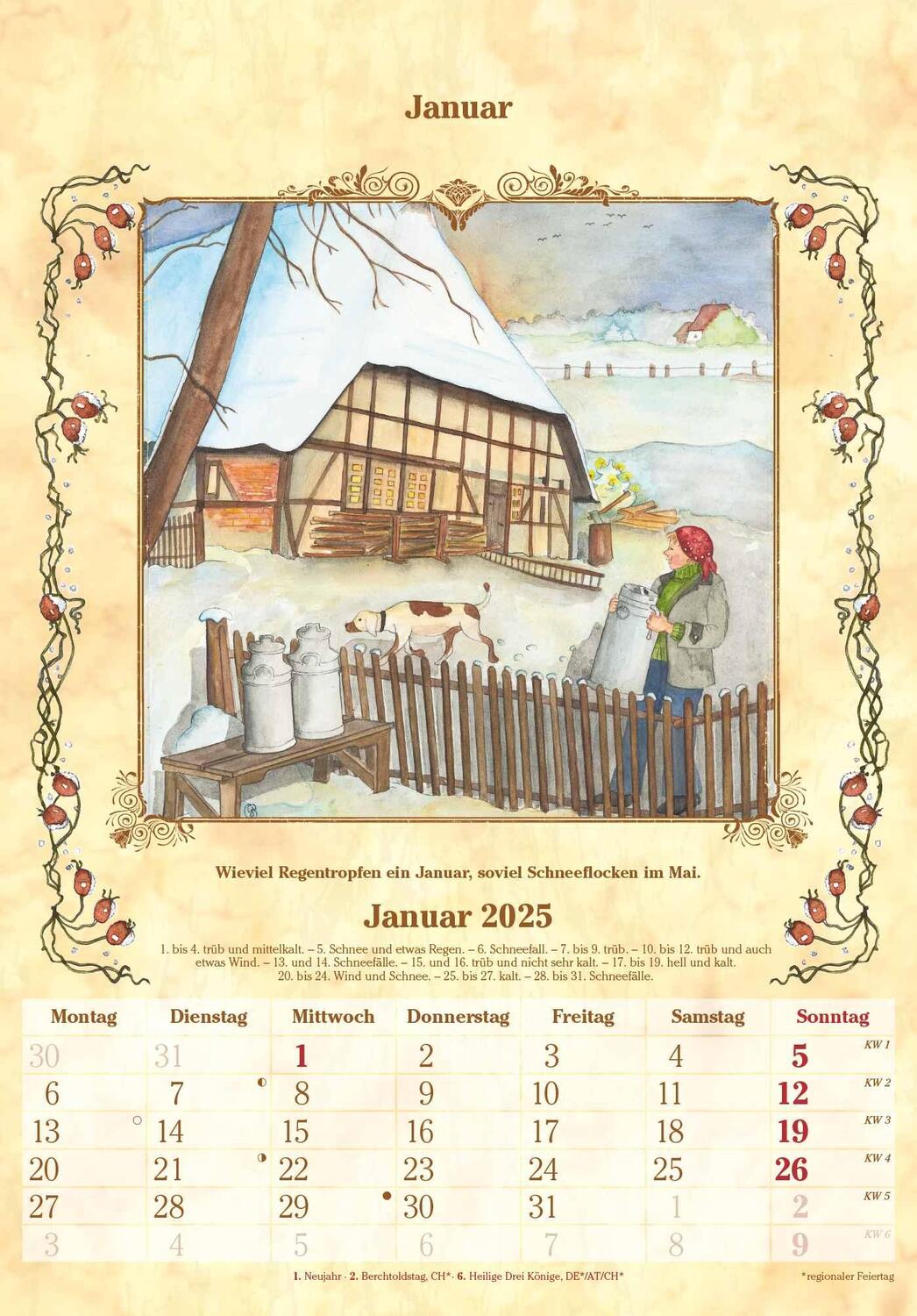 Bild: 4251732341060 | Bauernkalender 2025 - Bildkalender 23,7x34 cm - mit...