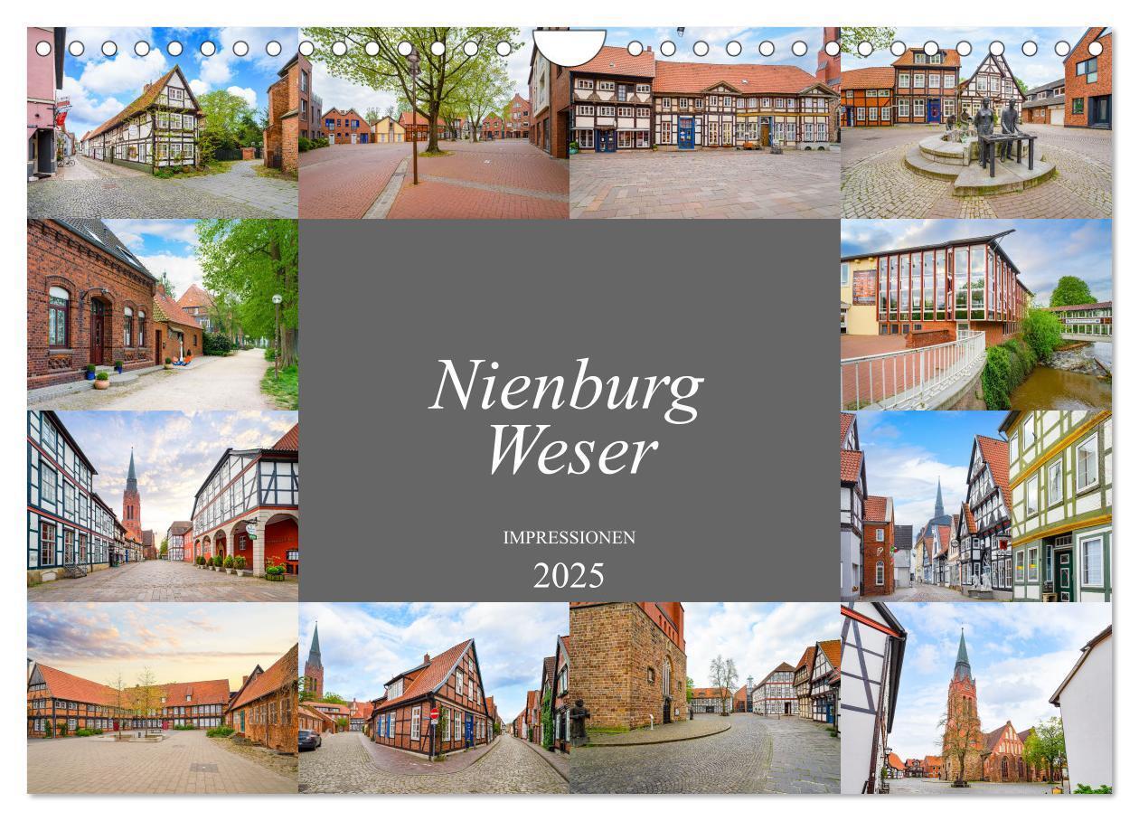 Cover: 9783435049394 | Nienburg Weser Impressionen (Wandkalender 2025 DIN A4 quer),...