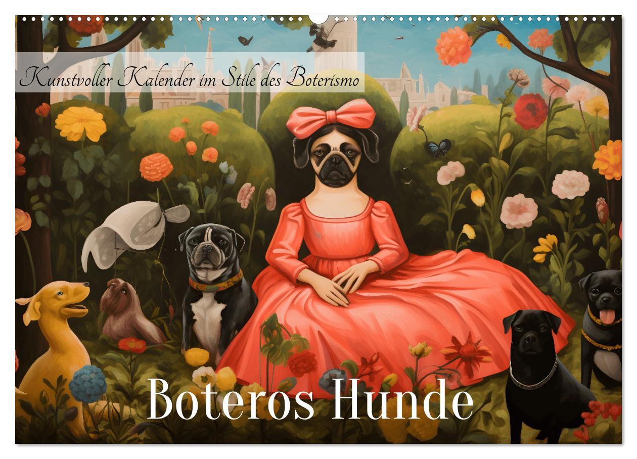 Cover: 9783383855481 | Boteros Hunde - Kunstvoller Kalender im Stile des Boterismo...