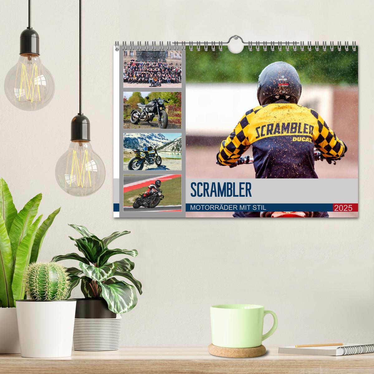 Bild: 9783435178230 | Scrambler Motorräder mit Stil (Wandkalender 2025 DIN A4 quer),...