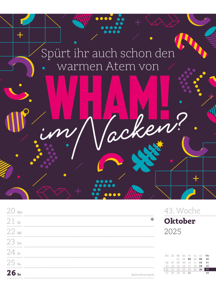 Bild: 9783838425955 | Klartext Sprüchekalender - Wochenplaner Kalender 2025 | Kunstverlag