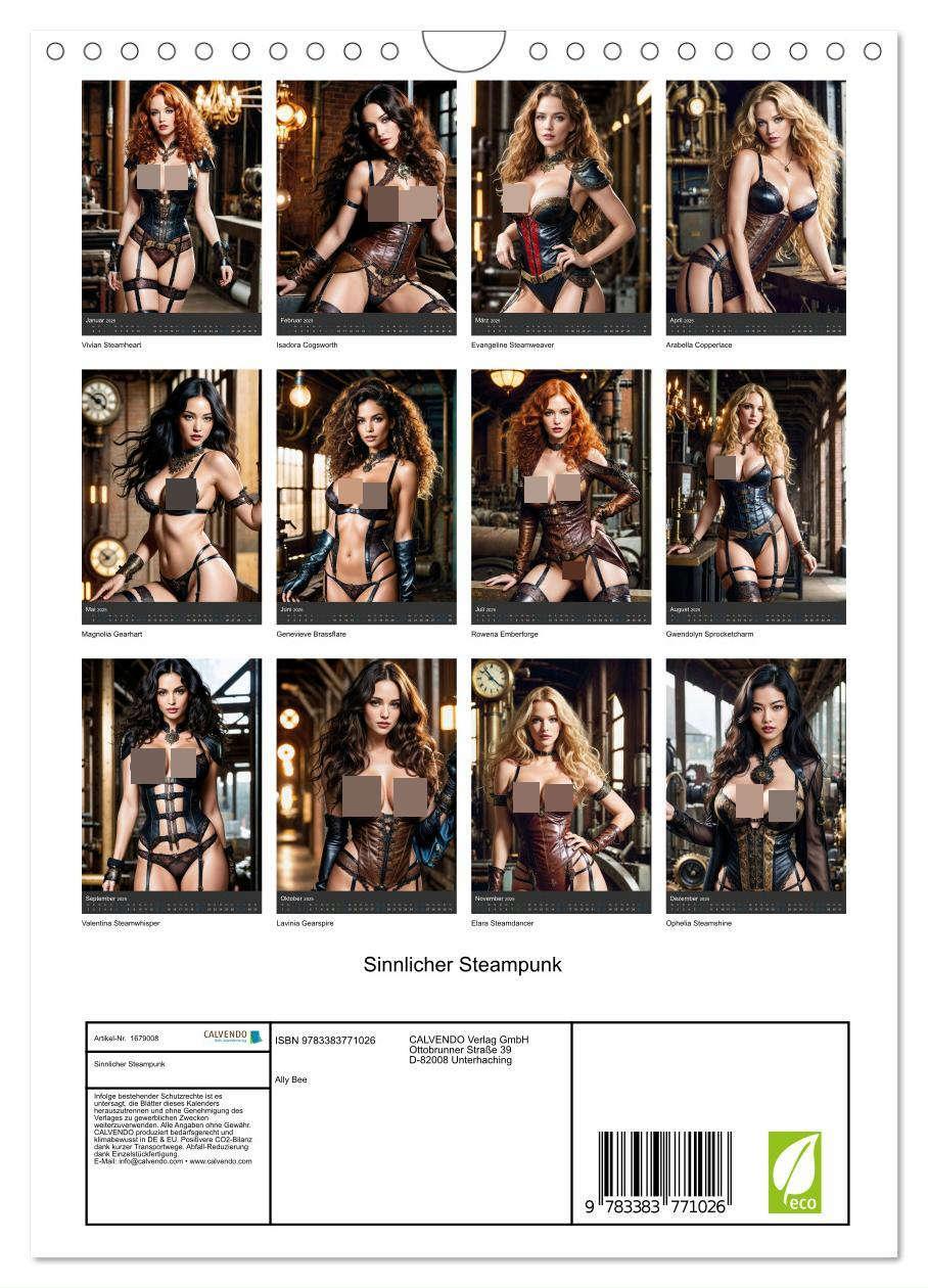 Bild: 9783383771026 | Sinnlicher Steampunk (Wandkalender 2025 DIN A4 hoch), CALVENDO...