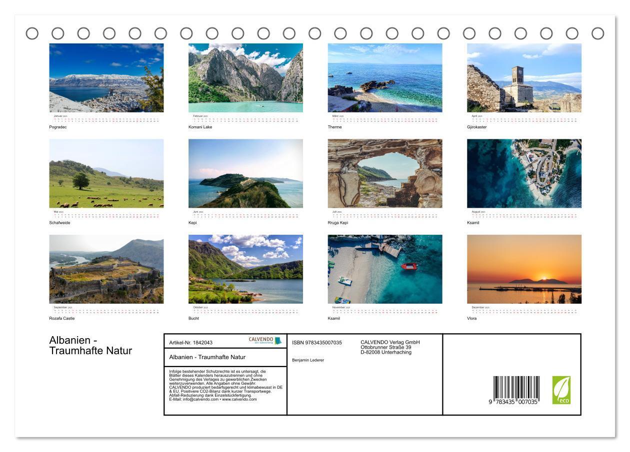 Bild: 9783435007035 | Albanien - Traumhafte Natur (Tischkalender 2025 DIN A5 quer),...