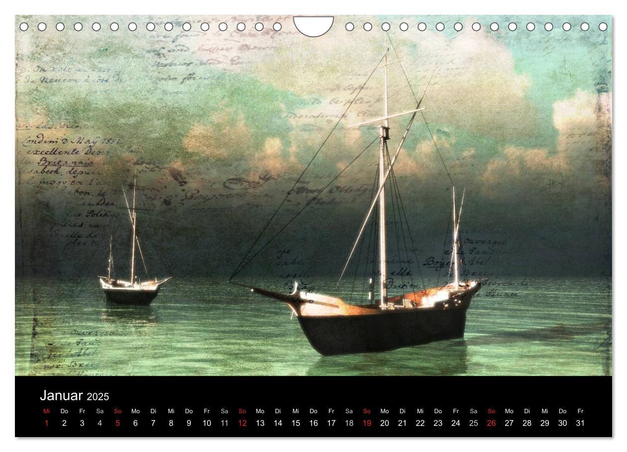 Bild: 9783435838622 | Mystic Ships (Wandkalender 2025 DIN A4 quer), CALVENDO Monatskalender