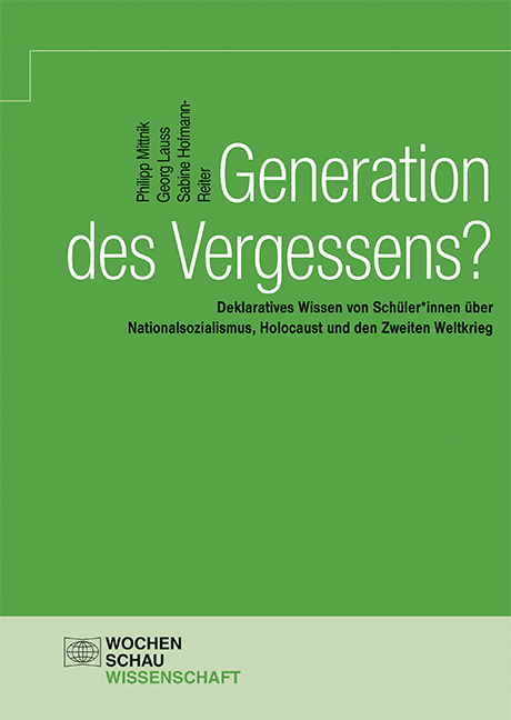 Cover: 9783734412691 | Generation des Vergessens? | Philipp Mittnik (u. a.) | Buch | 144 S.