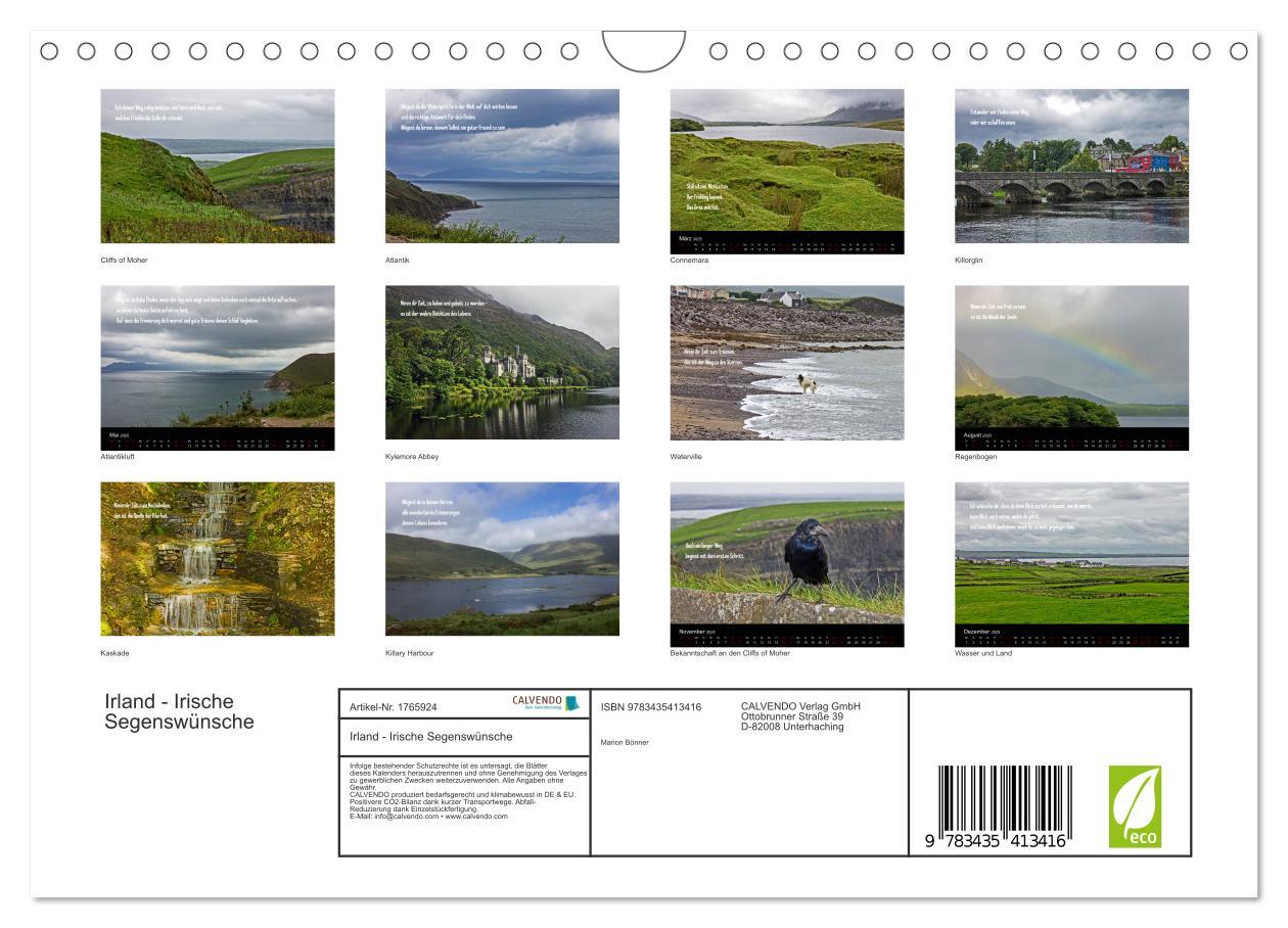 Bild: 9783435413416 | Irland - Irische Segenswünsche (Wandkalender 2025 DIN A4 quer),...