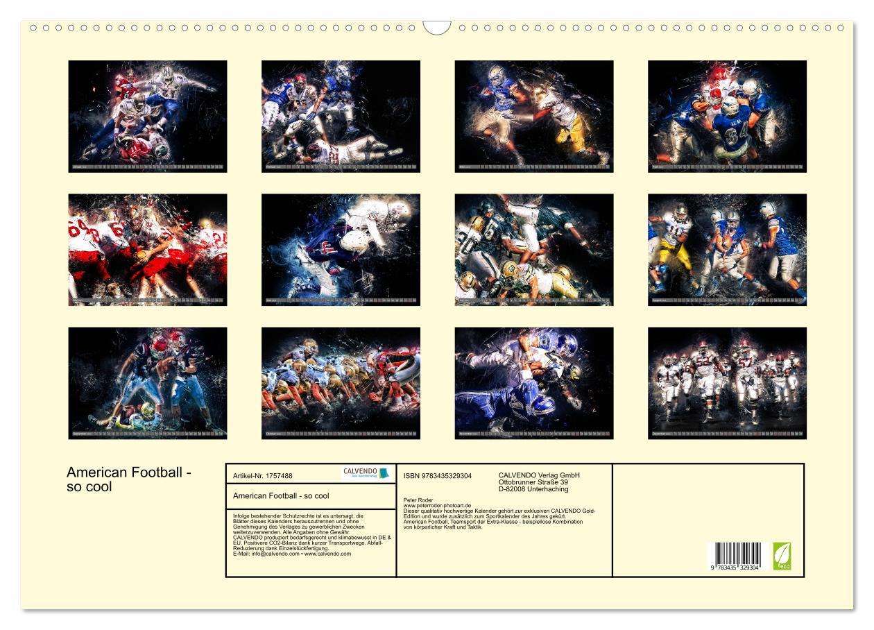 Bild: 9783435329304 | American Football - so cool (Wandkalender 2025 DIN A2 quer),...