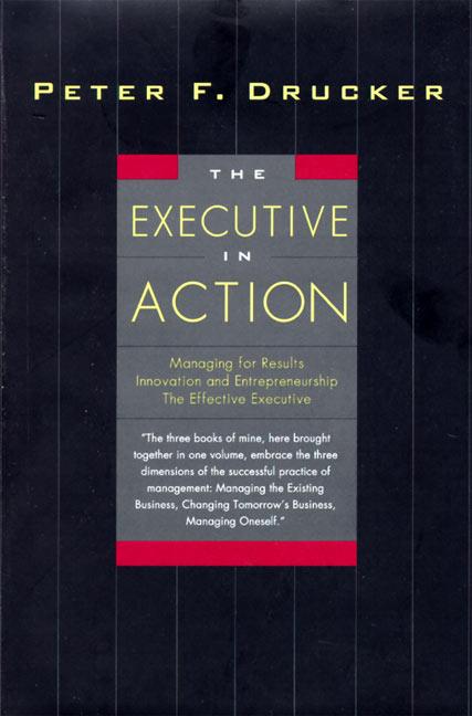 Cover: 9780887308284 | The Executive in Action | Peter F Drucker | Buch | Gebunden | Englisch