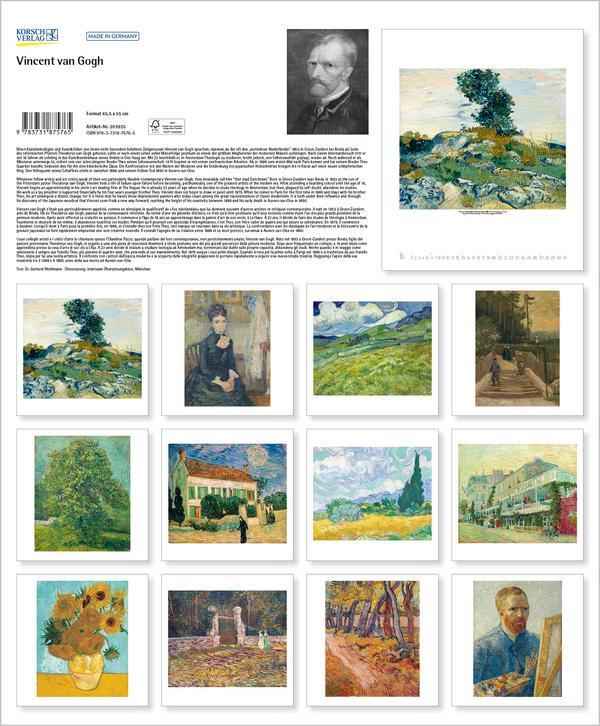 Bild: 9783731875765 | Vincent van Gogh 2025 | Verlag Korsch | Kalender | Spiralbindung