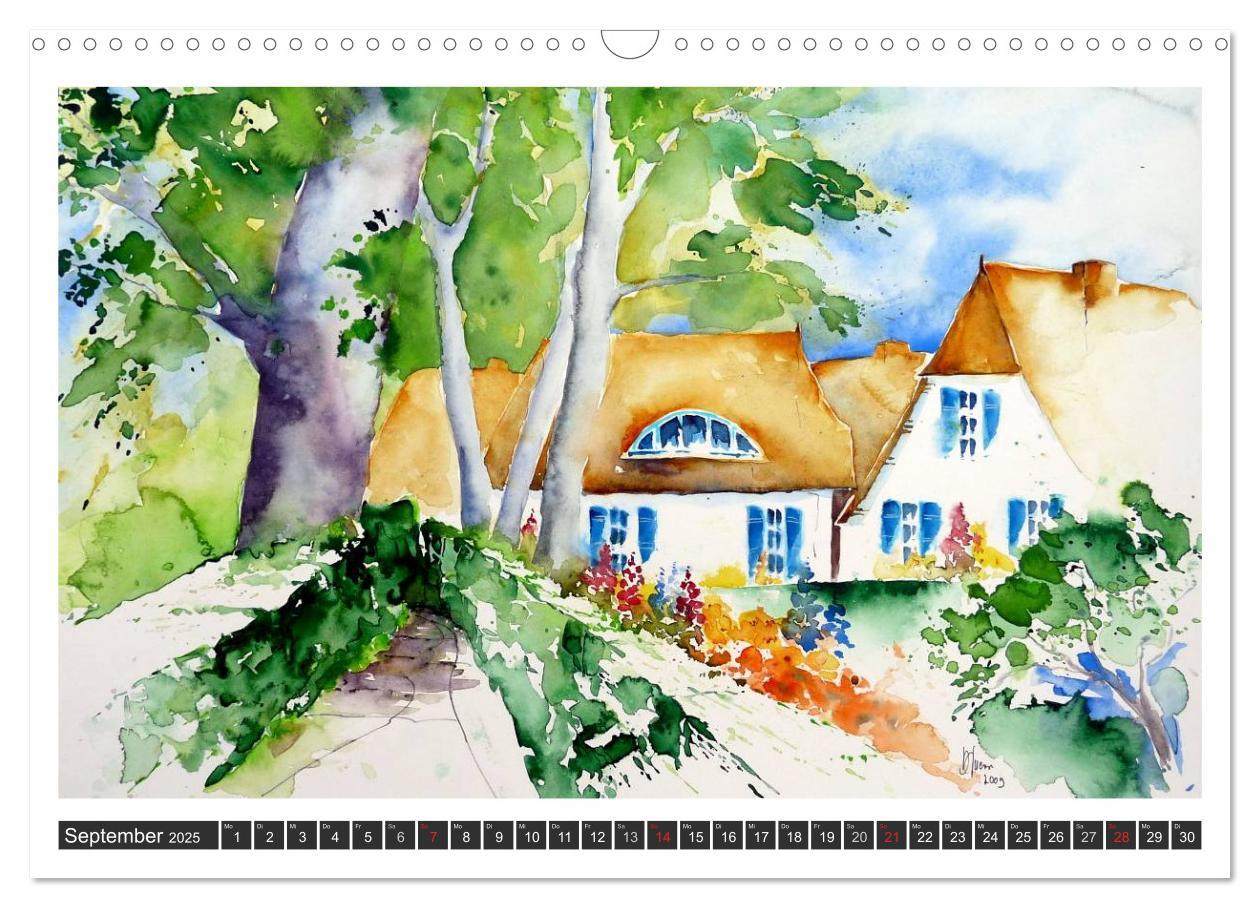 Bild: 9783435814084 | Aquarelle - Fischland-Darß (Wandkalender 2025 DIN A3 quer),...