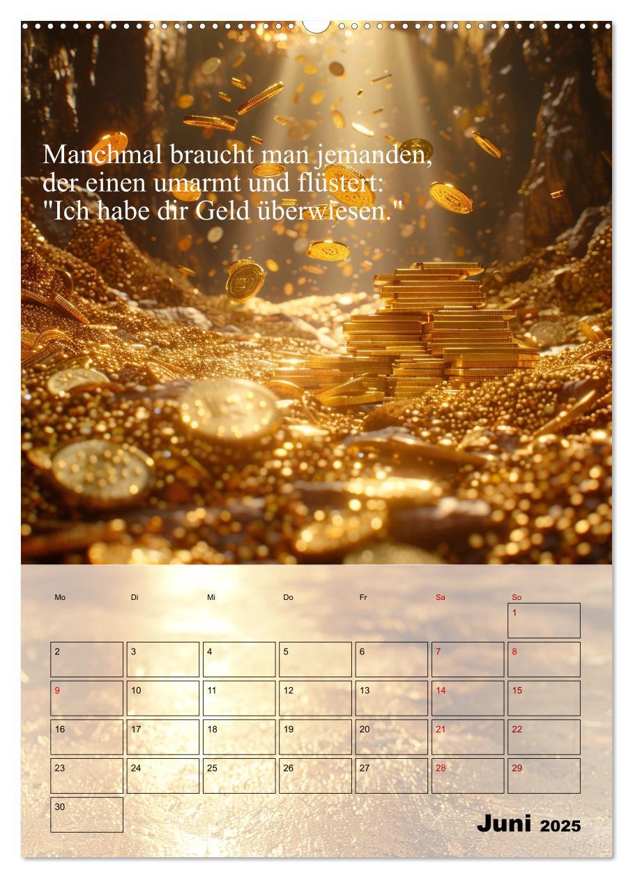 Bild: 9783435832552 | Der Geld-Anlock-Kalender (Wandkalender 2025 DIN A2 hoch), CALVENDO...