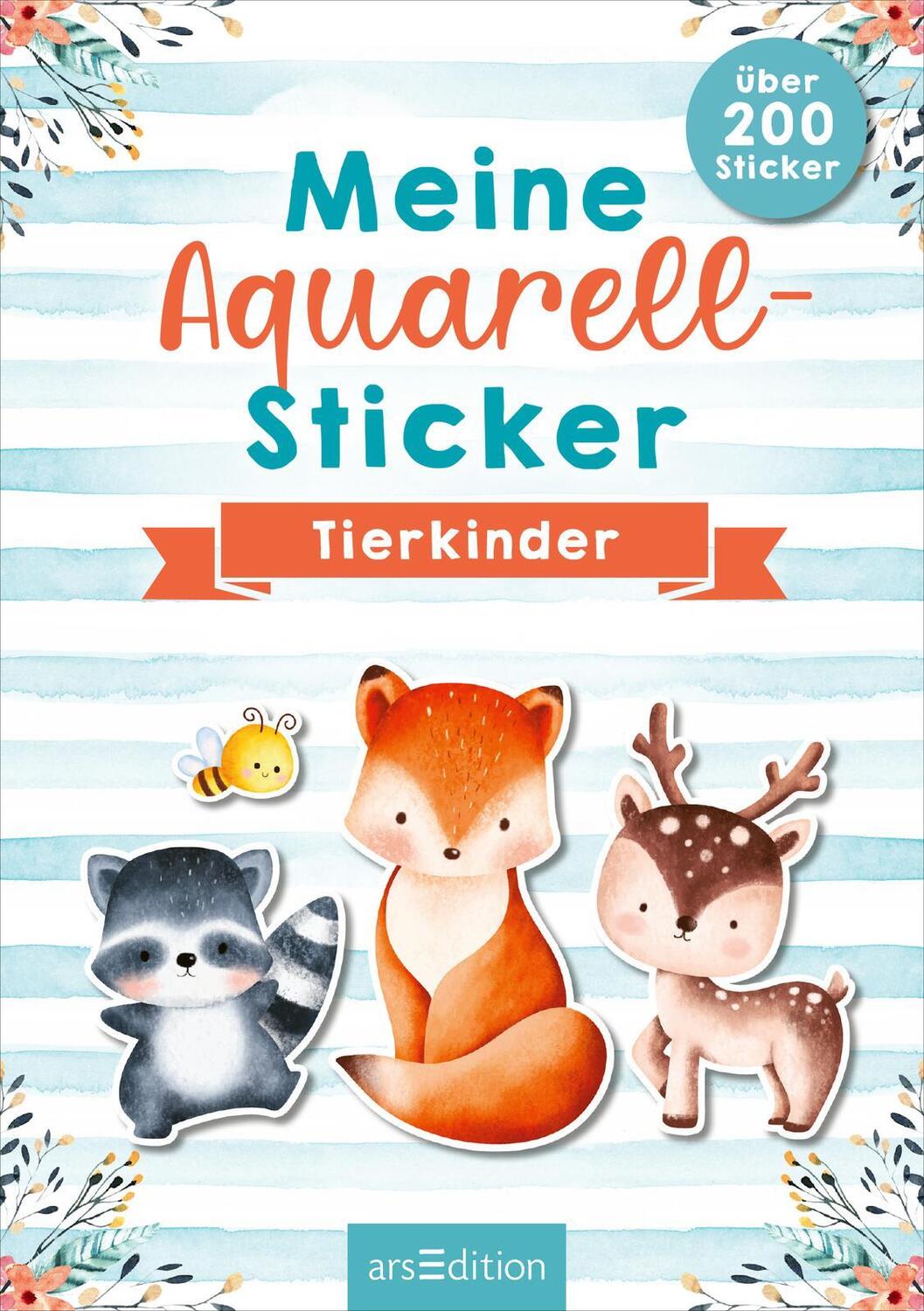 Bild: 4014489134404 | Meine Aquarell-Sticker - Tierkinder | Über 200 Sticker | Stück | 16 S.