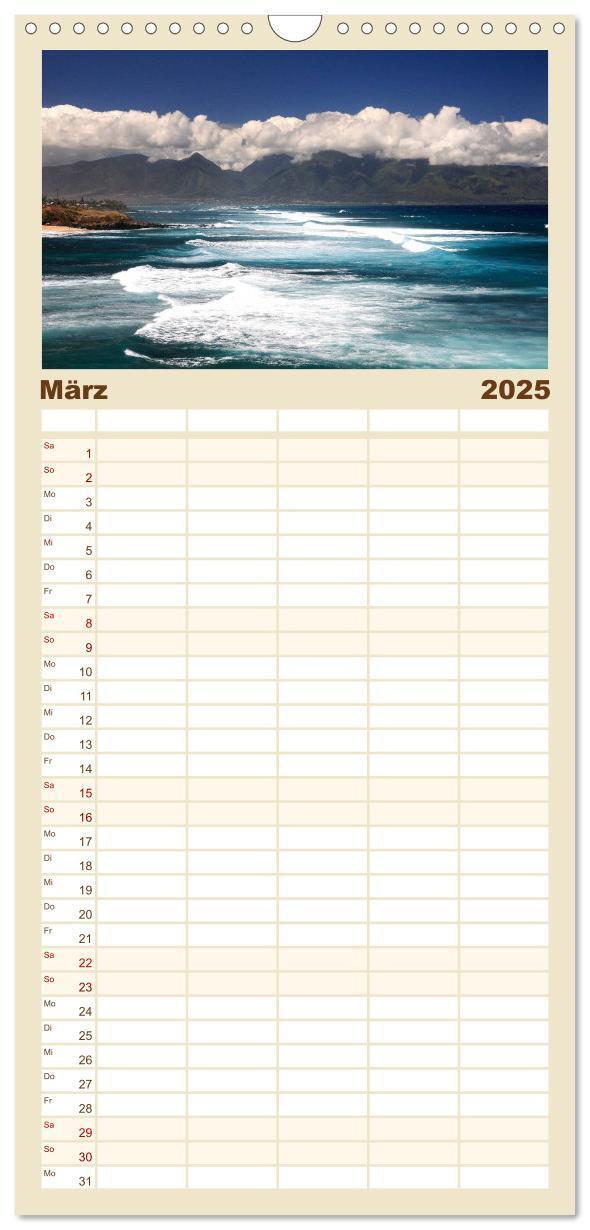 Bild: 9783457113097 | Familienplaner 2025 - Aloha aus Hawaii mit 5 Spalten (Wandkalender,...