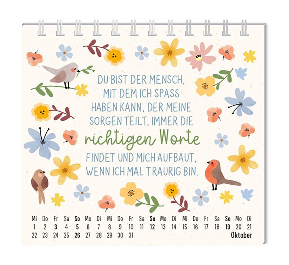 Bild: 9783986361327 | Mini-Kalender 2025 Du bist wundervoll | Mini-Kalender | Original