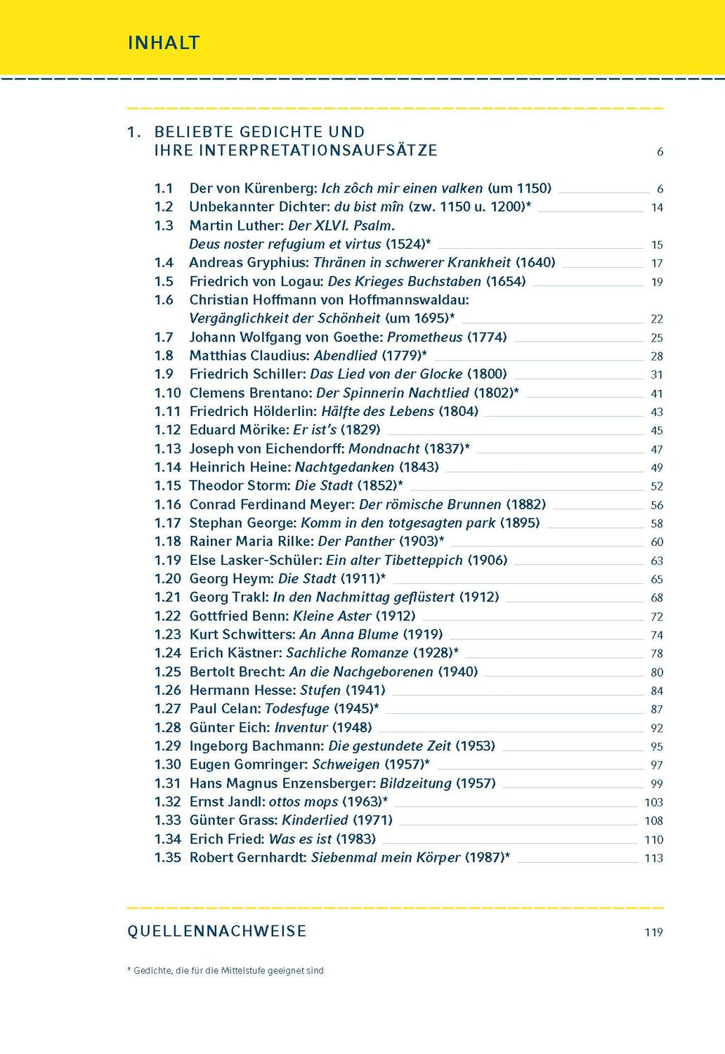 Bild: 9783804412040 | Beliebte Gedichte interpretiert | Thomas Möbius | Taschenbuch | 120 S.