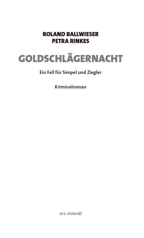 Bild: 9783747206492 | Goldschlägernacht | Simpel und Ziegler - der zweite Fall | Taschenbuch