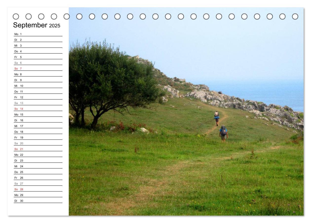 Bild: 9783435519927 | Camino del norte - Küstenweg (Tischkalender 2025 DIN A5 quer),...