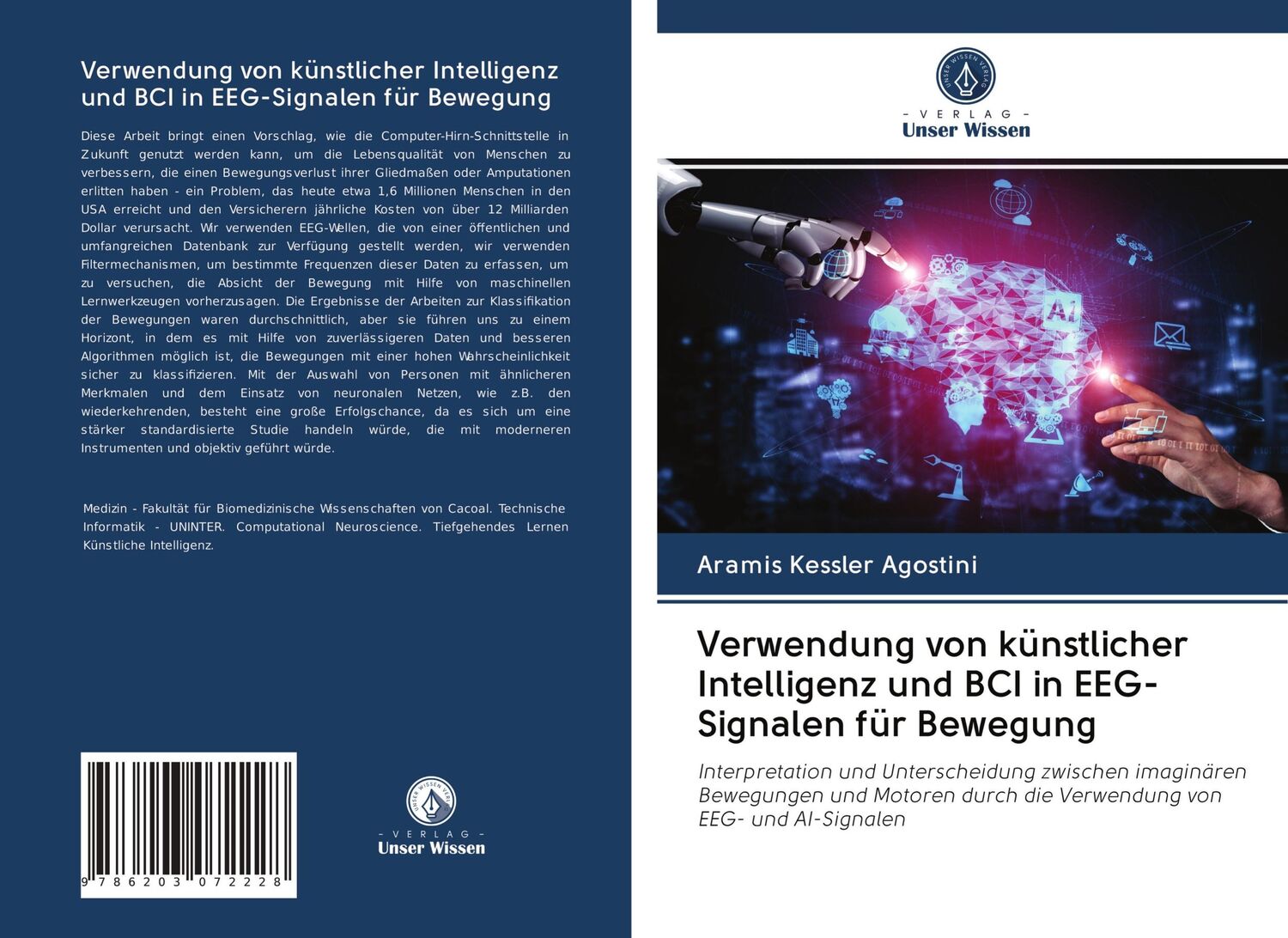 Cover: 9786203072228 | Verwendung von künstlicher Intelligenz und BCI in EEG-Signalen für...