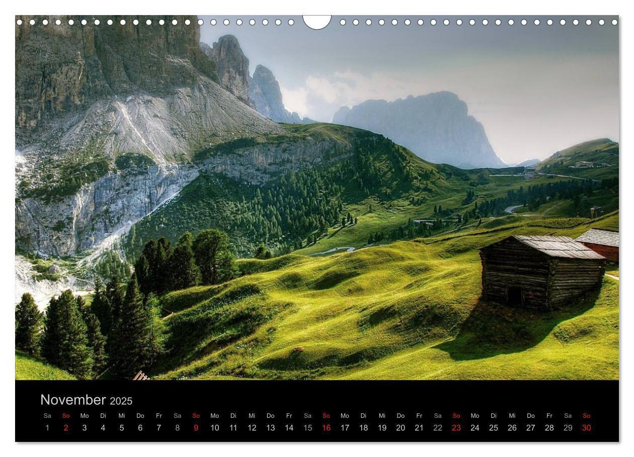 Bild: 9783435808410 | Mystische Dolomiten (Wandkalender 2025 DIN A3 quer), CALVENDO...