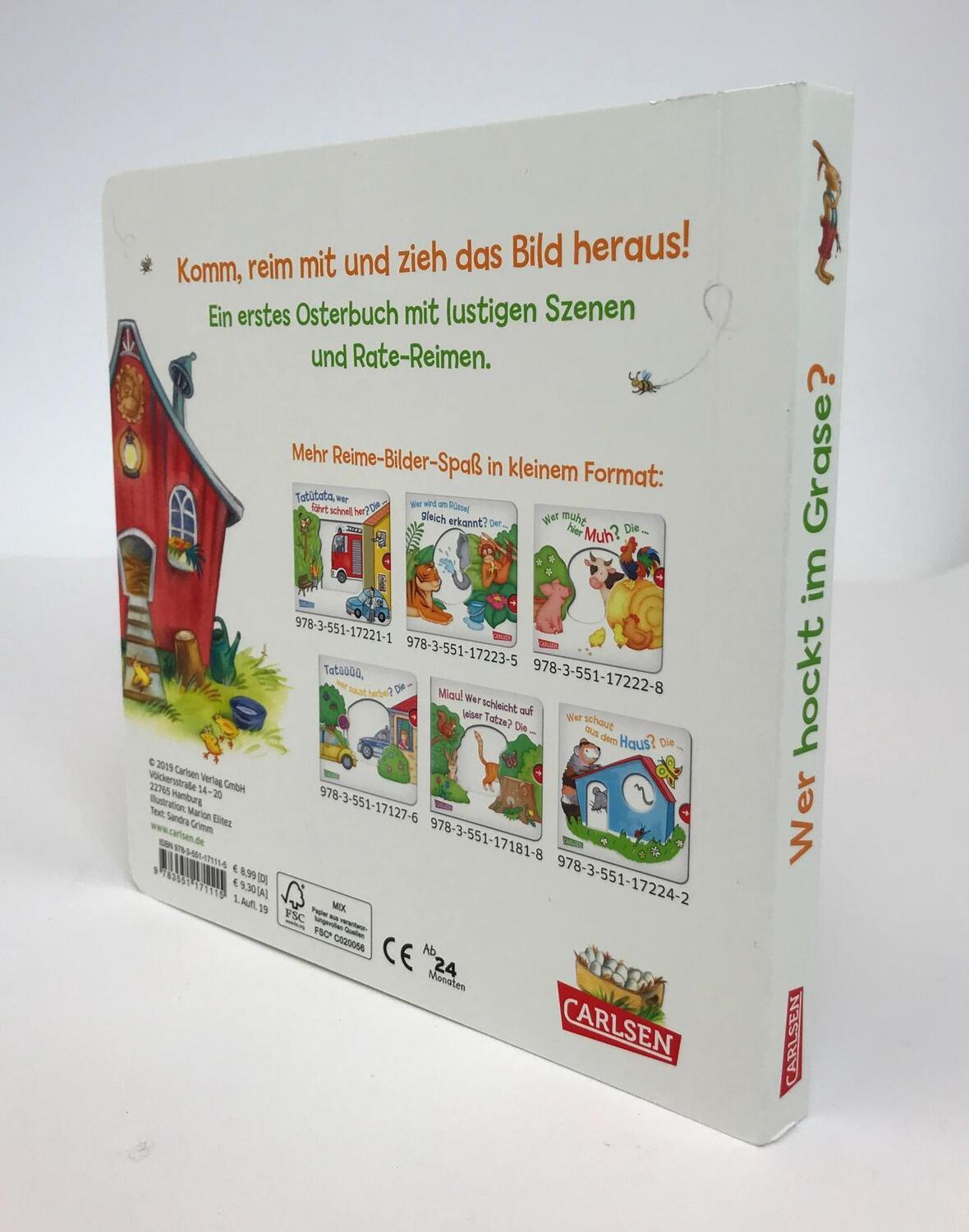 Bild: 9783551171115 | Wer hockt im Grase? Der ... Osterhase! | Sandra Grimm | Buch | 12 S.