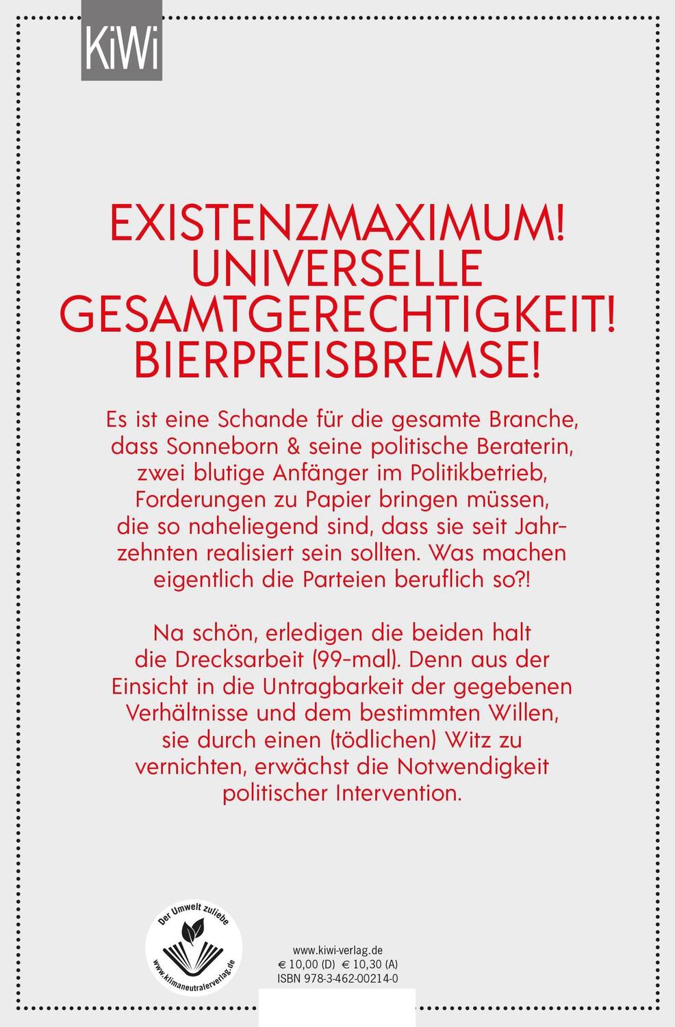 Rückseite: 9783462002140 | 99 Ideen zur Wiederbelebung der politischen Utopie | Martin Sonneborn