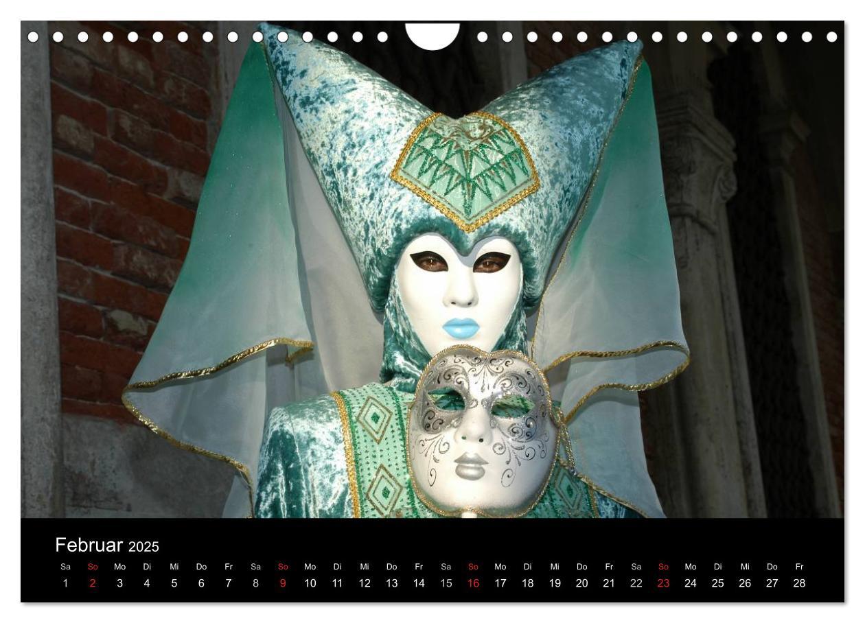 Bild: 9783435706921 | Maskenzauber in Venedig 2025 (Wandkalender 2025 DIN A4 quer),...