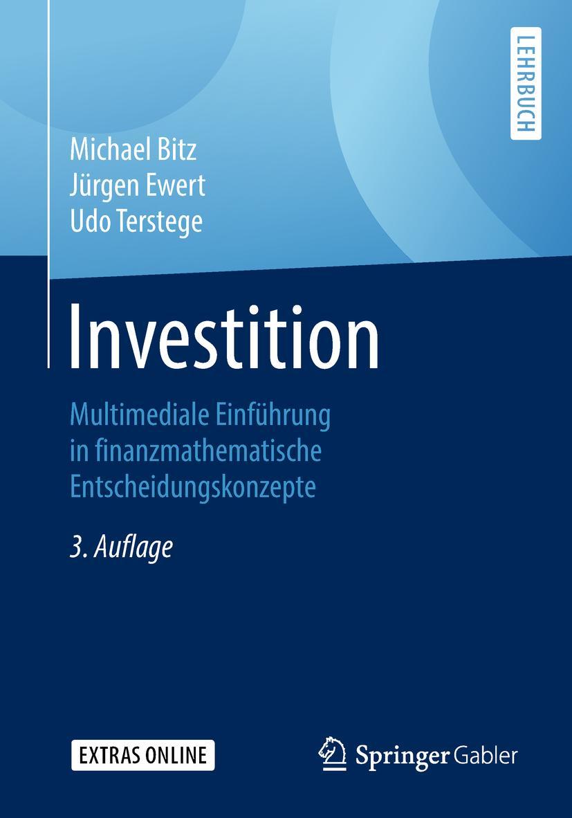 Cover: 9783658224653 | Investition | Michael Bitz (u. a.) | Taschenbuch | xxxviii | Deutsch