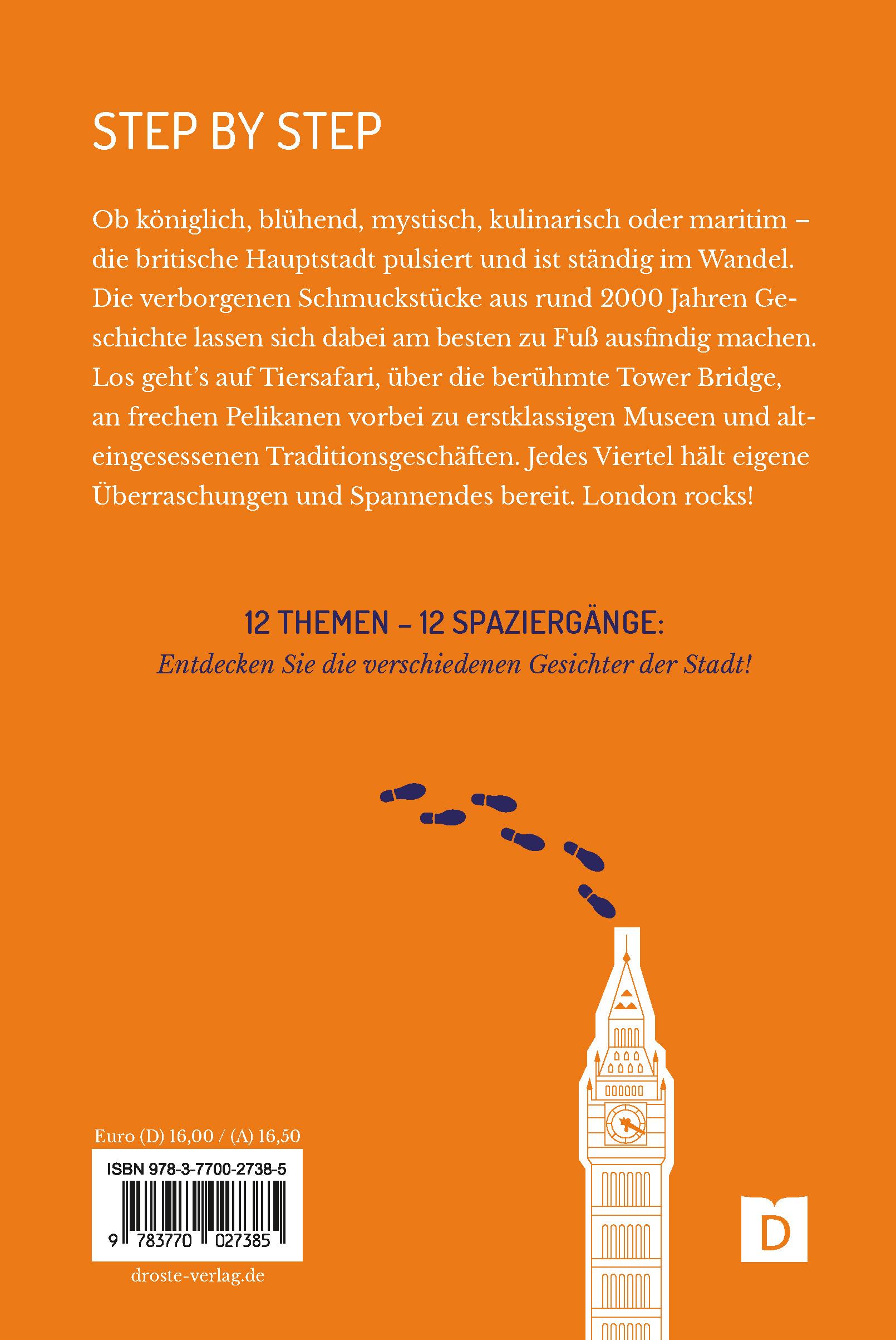 Rückseite: 9783770027385 | Zu Fuß durch London | 12 Spaziergänge | Julia Huber (u. a.) | Buch