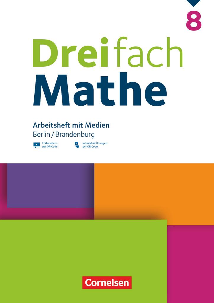 Cover: 9783060001866 | Dreifach Mathe 8. Schuljahr - Berlin und Brandenburg - Arbeitsheft...