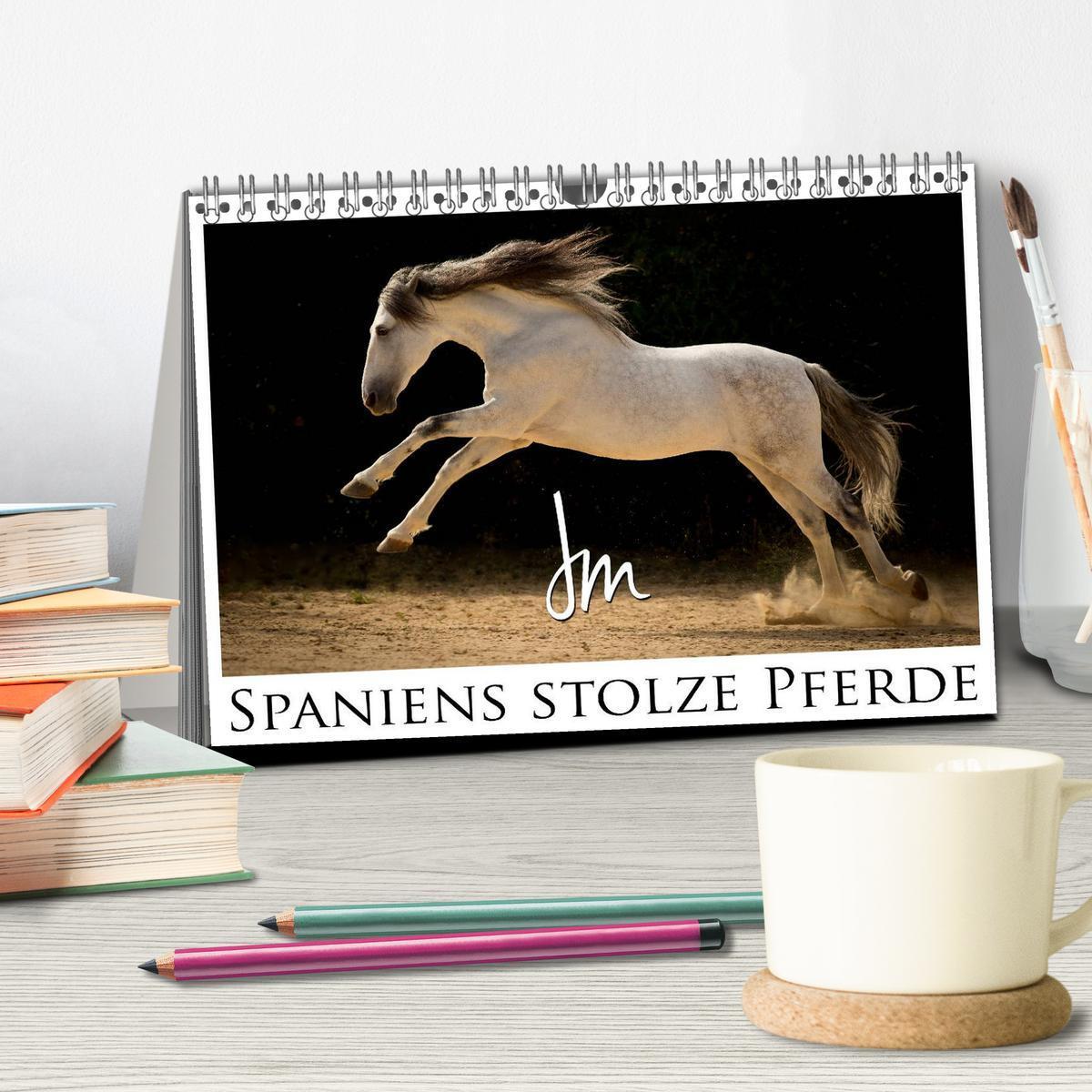 Bild: 9783435636907 | Spaniens stolze Pferde (Tischkalender 2025 DIN A5 quer), CALVENDO...