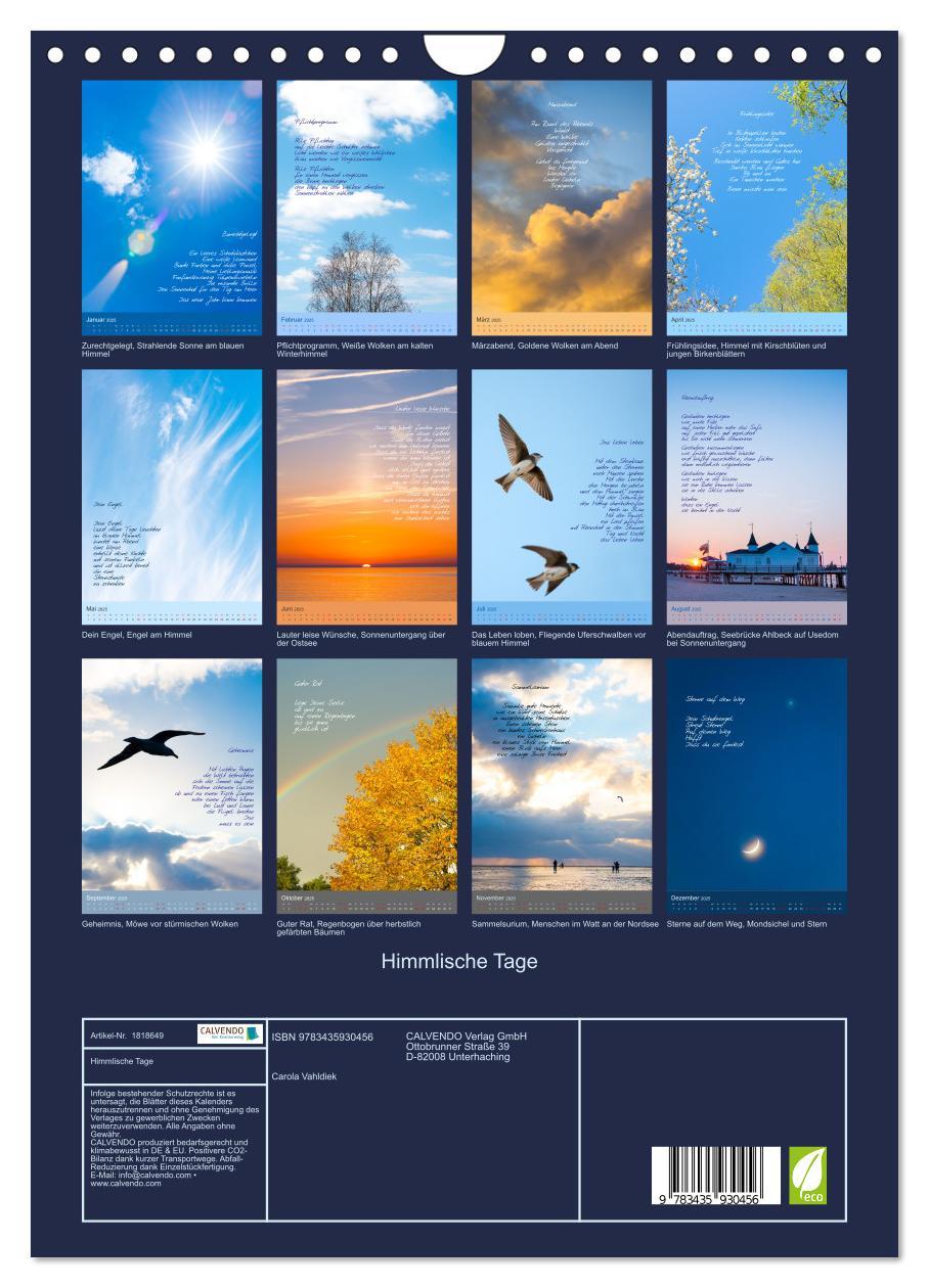 Bild: 9783435930456 | Himmlische Tage (Wandkalender 2025 DIN A4 hoch), CALVENDO...