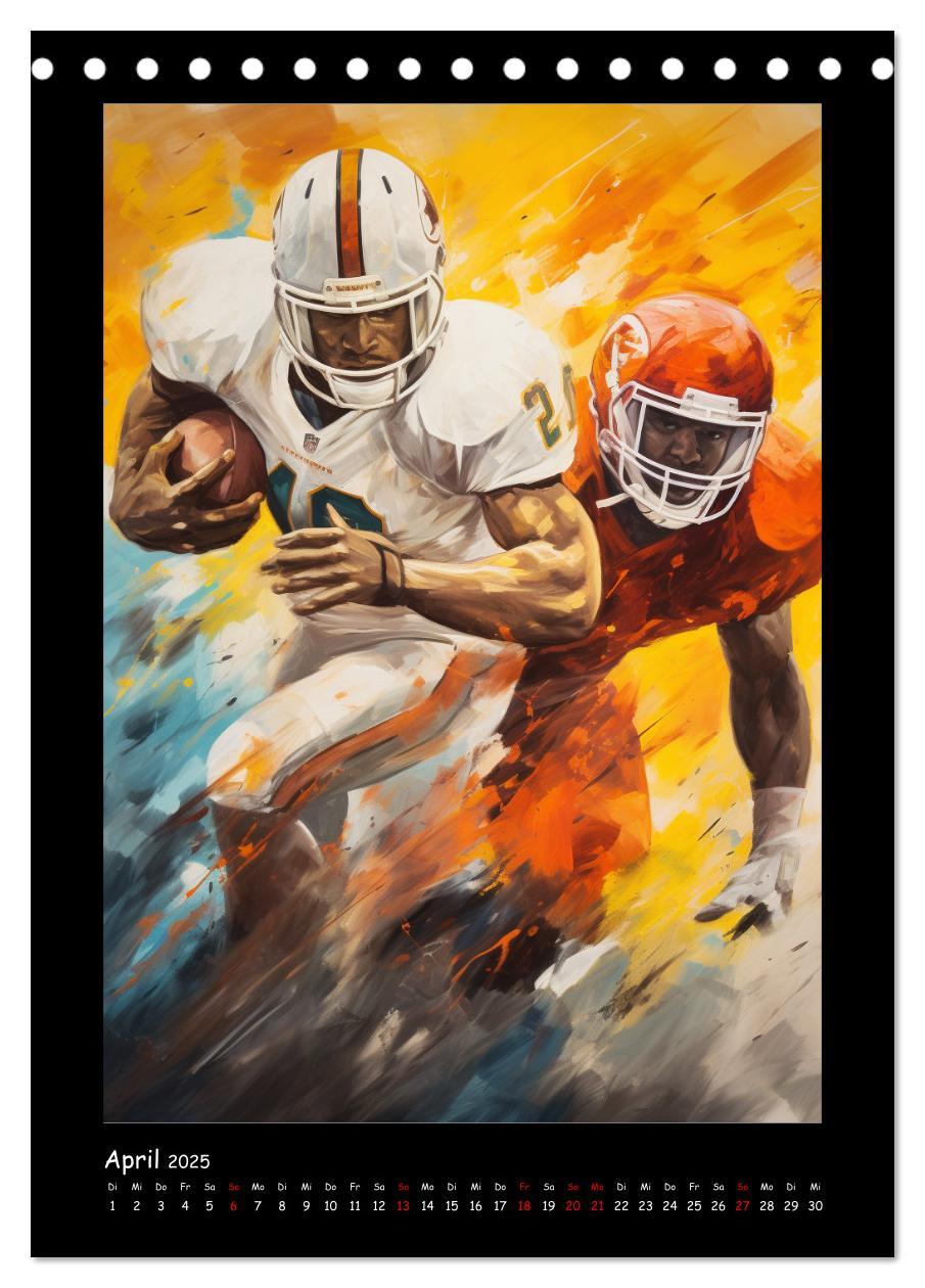 Bild: 9783435864256 | American Football. Paintings (Tischkalender 2025 DIN A5 hoch),...