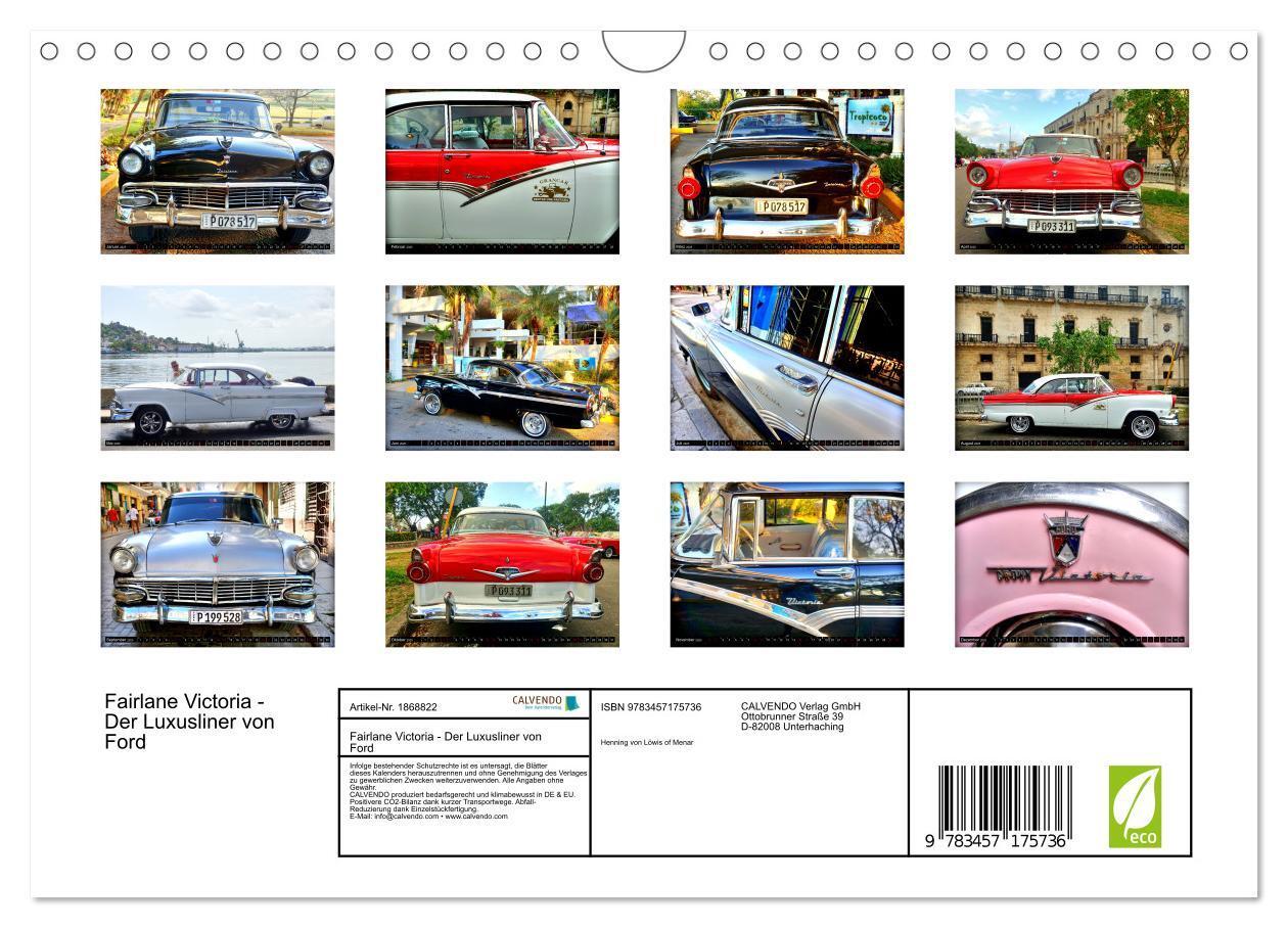 Bild: 9783457175736 | Fairlane Victoria - Der Luxusliner von Ford (Wandkalender 2025 DIN...