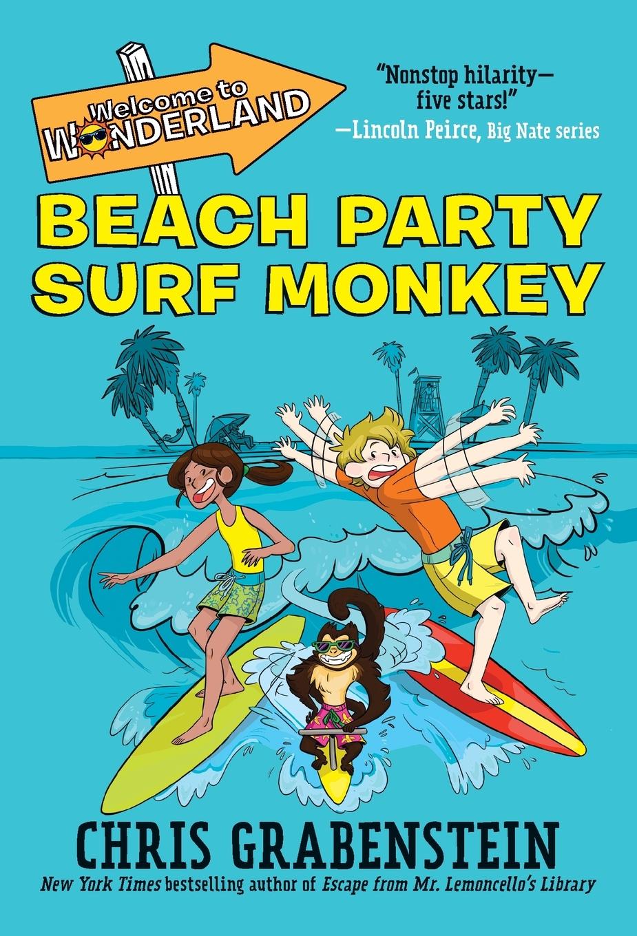 Cover: 9780553536133 | Welcome to Wonderland #2 | Beach Party Surf Monkey | Chris Grabenstein