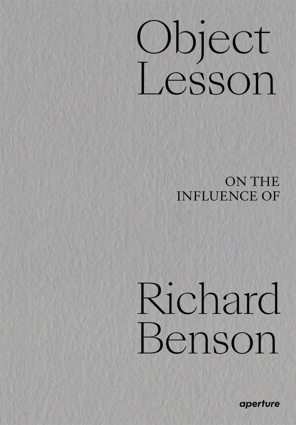 Cover: 9781597114950 | Object Lesson: On the Influence of Richard Benson | Buch | Gebunden