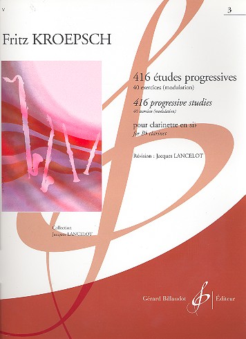 Cover: 9790043018148 | 416 Etudes Progressives Volume 3 | Fritz Kroepsch | Buch