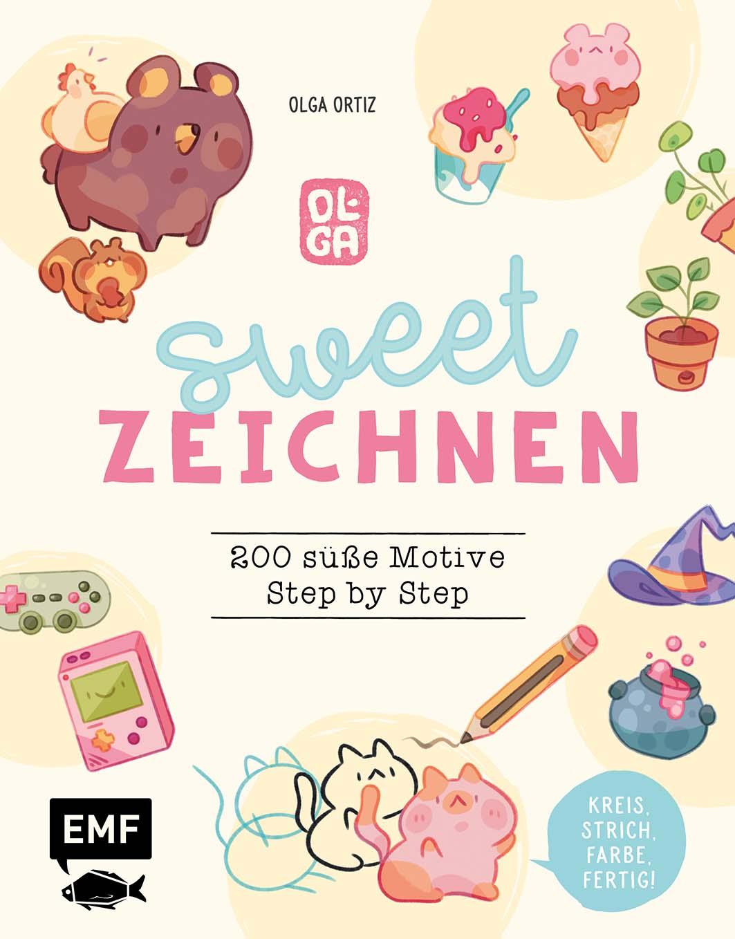 Cover: 9783745909753 | Sweet zeichnen - 200 süße Motive von Instagram-Artist olguioo | Ortiz