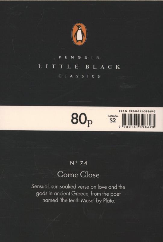 Rückseite: 9780141398693 | Come Close | Sappho | Taschenbuch | Penguin Little Black Classics