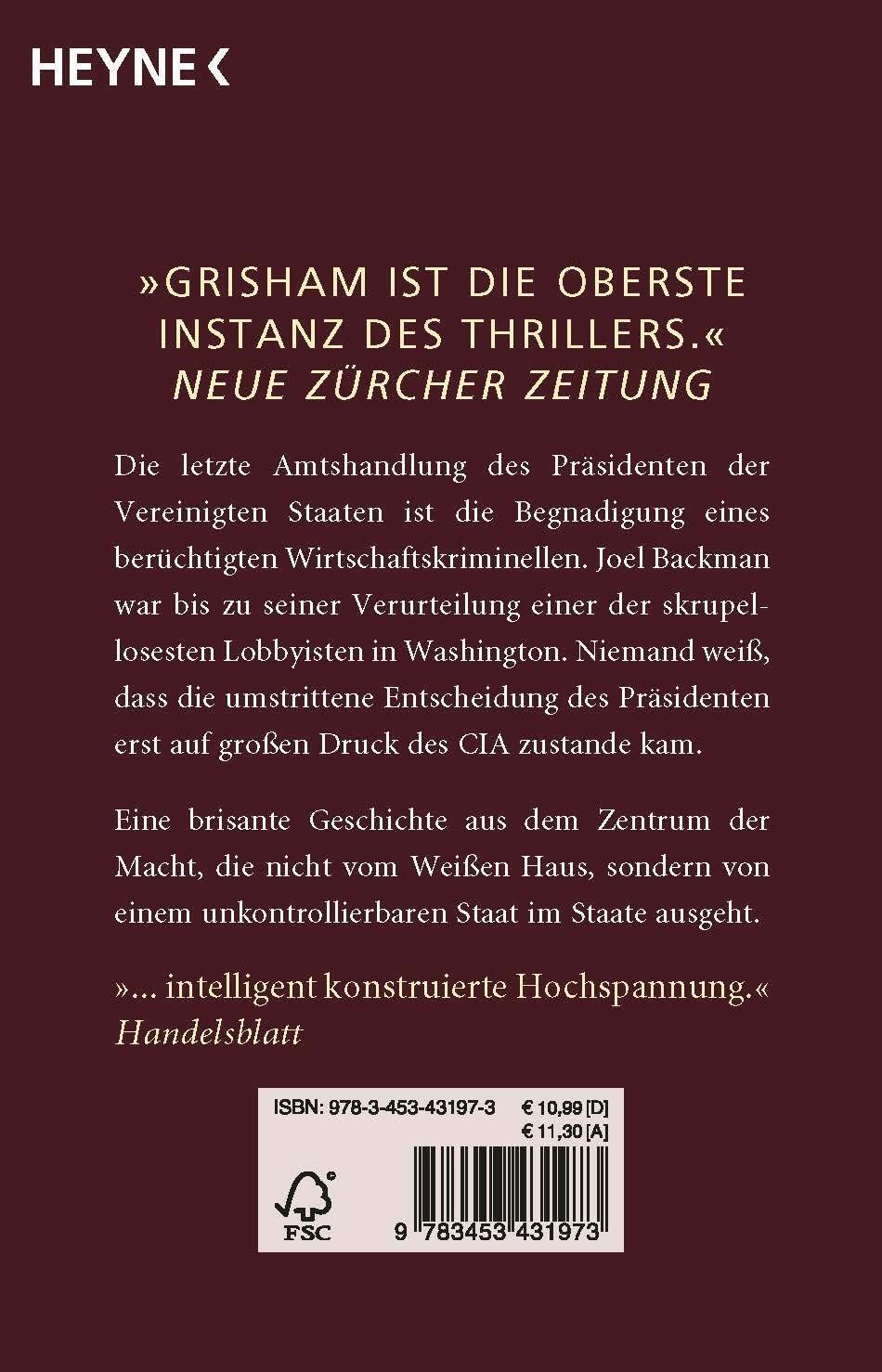 Bild: 9783453431973 | Die Begnadigung | John Grisham | Taschenbuch | Deutsch | 2006 | Heyne