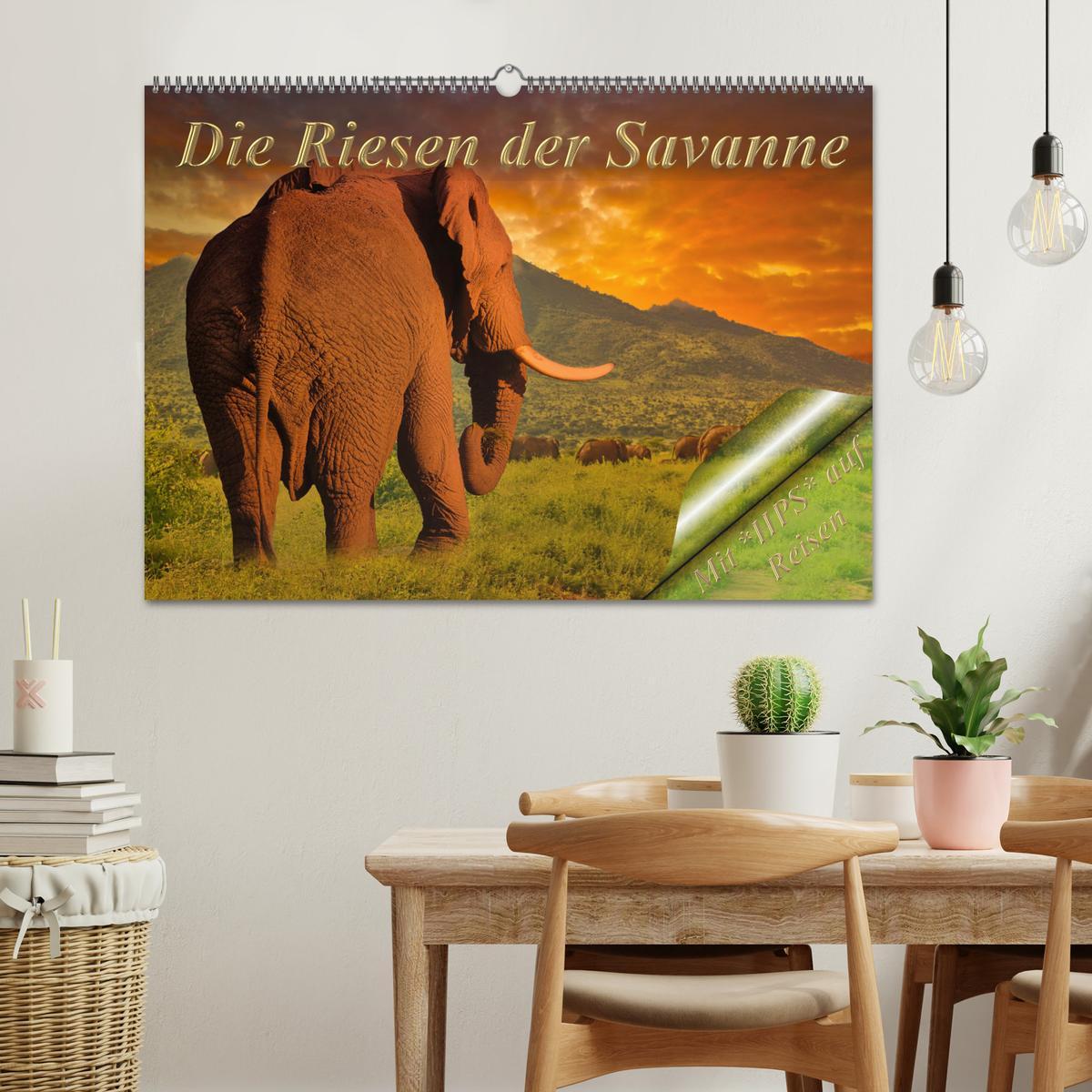 Bild: 9783435091195 | Die Riesen der Savanne (Wandkalender 2025 DIN A2 quer), CALVENDO...