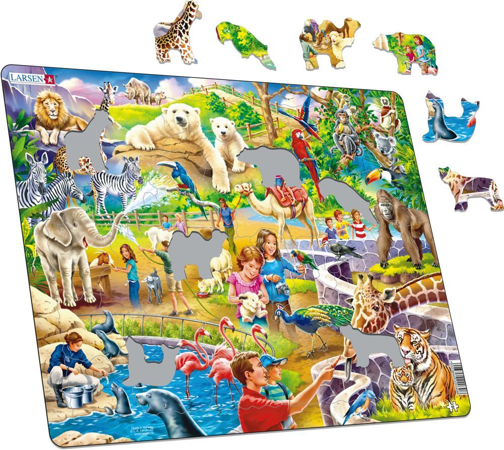 Cover: 7023852120545 | Puzzle - Zoo | Puzzle | Larsen | EAN 7023852120545