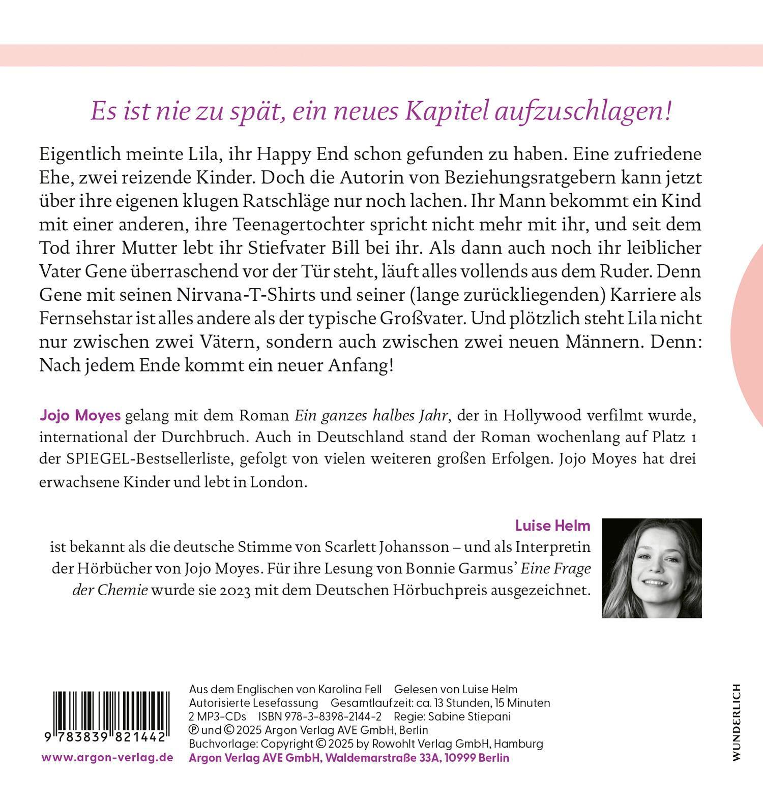 Rückseite: 9783839821442 | Zwischen Ende und Anfang | Jojo Moyes | MP3 | 2 Audio-CDs | Deutsch