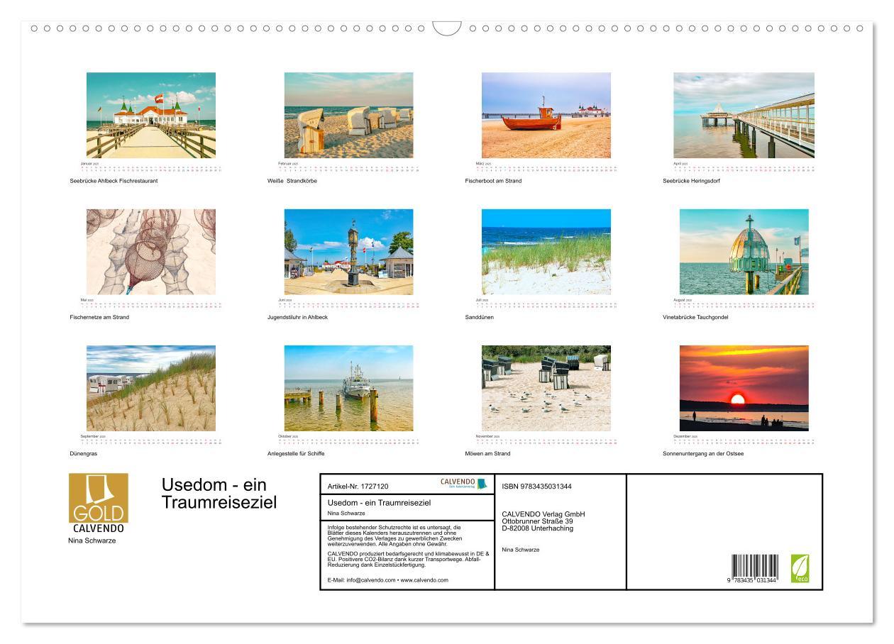 Bild: 9783435031344 | Usedom - ein Traumreiseziel (Wandkalender 2025 DIN A2 quer),...