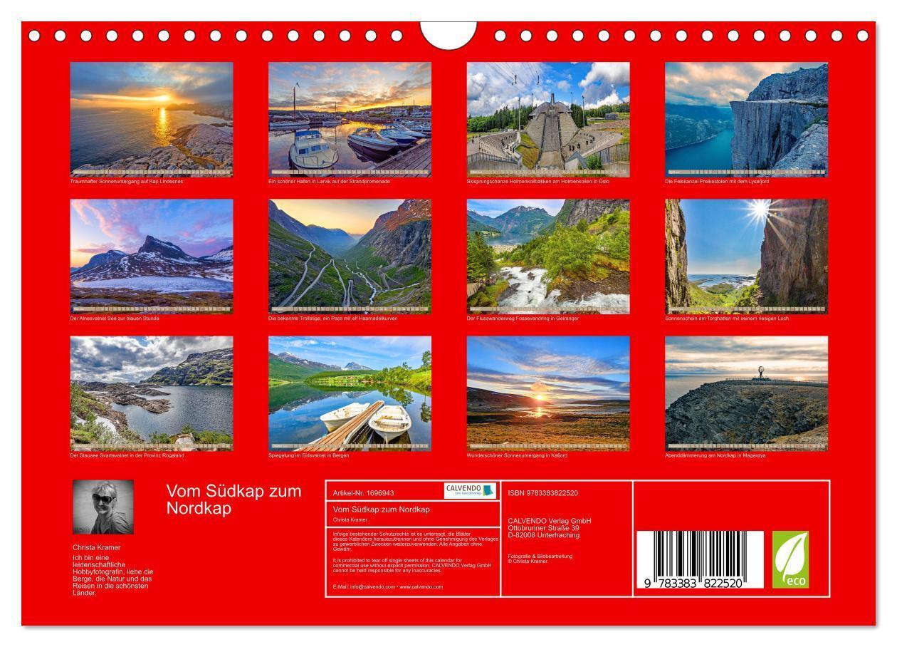 Bild: 9783383822520 | Vom Südkap zum Nordkap (Wandkalender 2025 DIN A4 quer), CALVENDO...