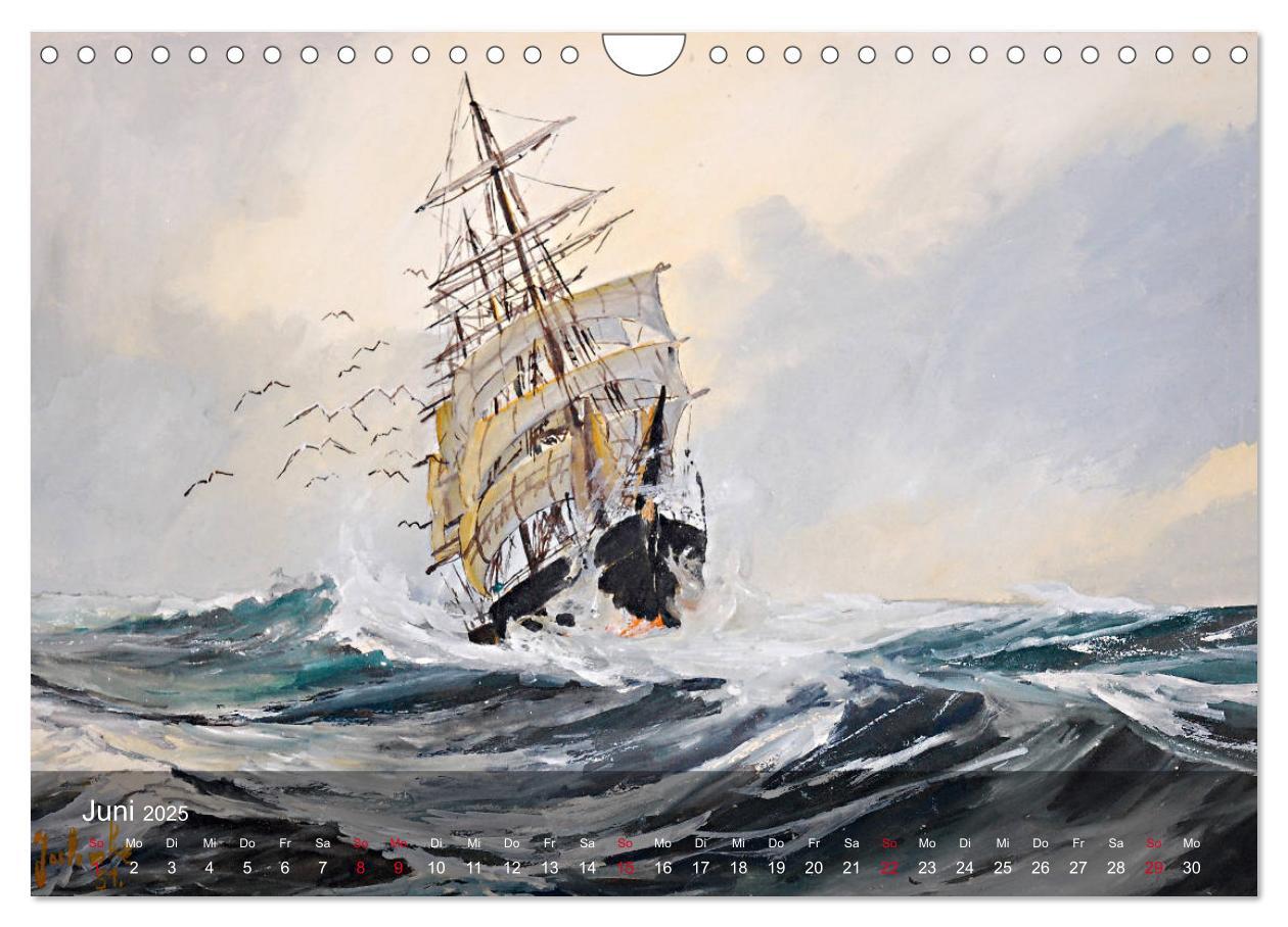 Bild: 9783435405299 | Segel am Horizont - Marinemaler Alfred Jahnke (Wandkalender 2025...